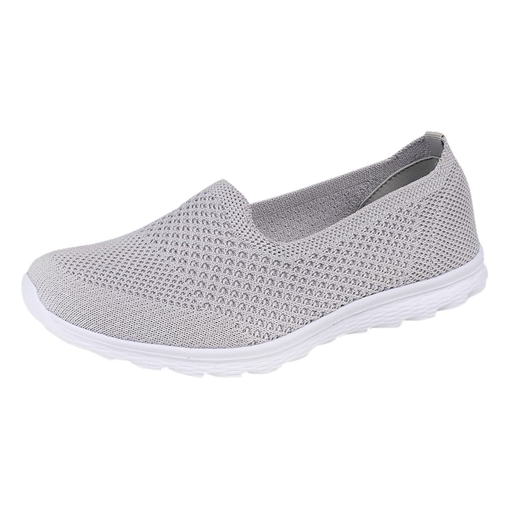 CsgrFagr Women Breathable Lace Up Shoes Casual Shoes Unisex Lightweight Work Shoes Sporty Breathable Sneaker Women (Grey, 7.5)