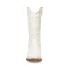 Ladmiple Cowgirl Boots Women Square Toe Tight Brown Women's Embroidered Western Cowboy Boots Knee High Stitching Almond Medium Heel Chunky Heel Pointed Toe Fashion Retro Classic Boot Pull-On view 2
