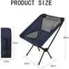 Camping Chair, Folding Outdoor Folding Chair Camping Chair Outdoor Camping Chair Picnic Moon Chairs Portable Garden Rest Recliner Chair for Hiking Beach Fishing BBQ Folding Chairs view 3
