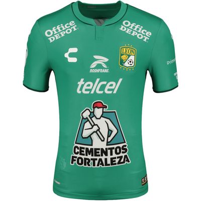 Charly Men's Soccer 23/24 Club Leon Jerseys - Elegant Away Jersey and Classic Home Jersey, (Small, Home - Green)