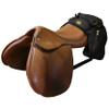 TrailMax English/Endurance Horse Saddle Bag Bundle; Set of English Saddle Pommel Bags and Cantle Bag, Combination Trail Riding Saddle Bags for English/Endurance Saddles; Black view 3