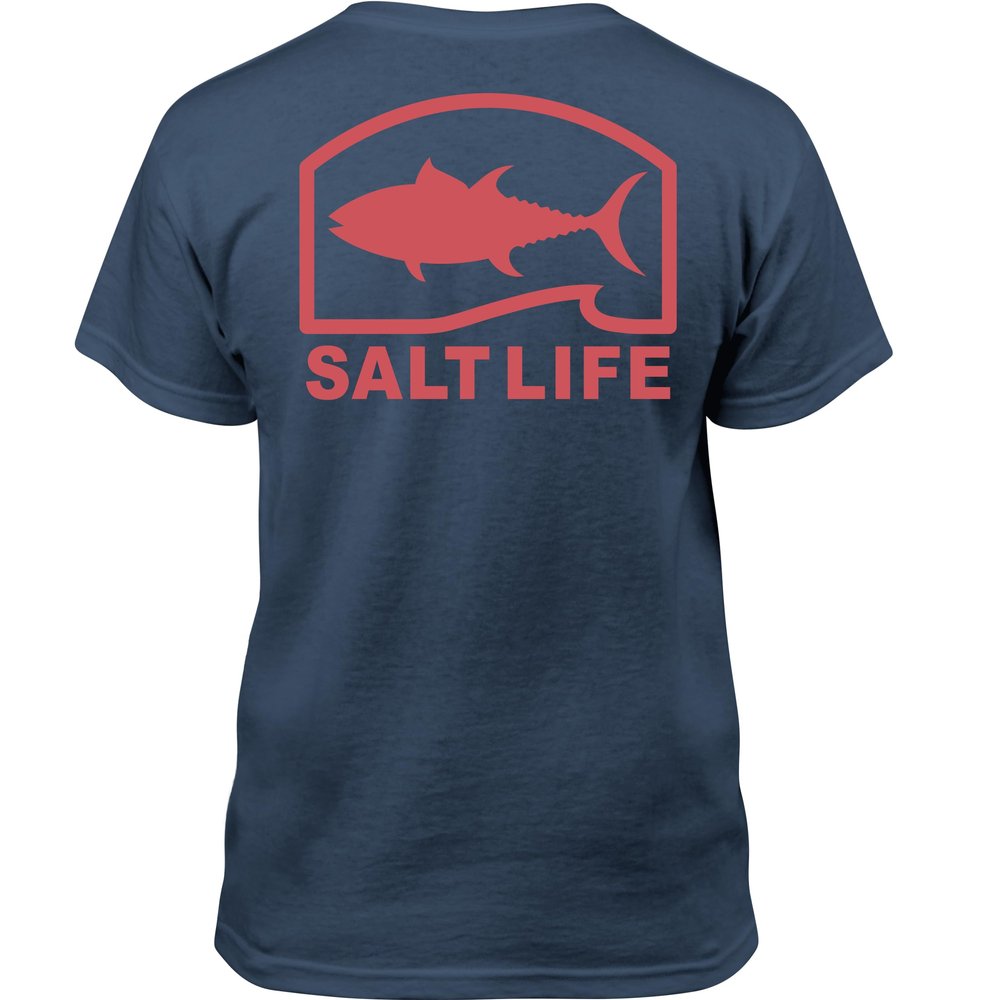 Salt Life Pro Salt Tuna Youth Short Sleeve Tee, Washed Navy, Small