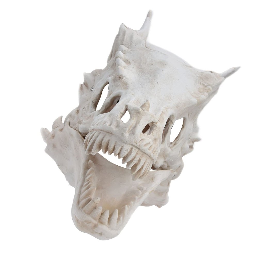 FDIT Latex Sim8ul8ation Dinosaur Skull Mask Cover Halloween Costume Party Prop Decoration