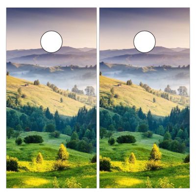 Styubn Cornhole Board Wraps Hills Cornhole Skins for Boards,Skin Decal Vinyl Wrap for Cornhole Game Board Bag Toss (2xpcs.)