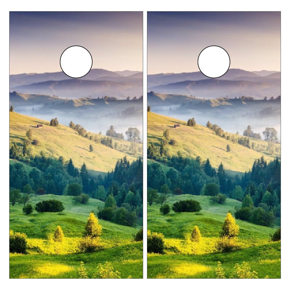 Styubn Cornhole Board Wraps Hills Cornhole Skins for Boards,Skin Decal Vinyl Wrap for Cornhole Game Board Bag Toss (2xpcs.)