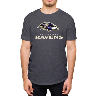 Hybrid Sports NFL - Baltimore Ravens - Core Logo - Men's and Women's Short Sleeve T-Shirt - Size Small - Baltimore Ravens - Heather Charcoal