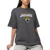 Hybrid Sports NFL - Jacksonville Jaguars - Core Logo - Men's and Women's Short Sleeve T-Shirt - Size Small - Jacksonville Jaguars - Heather Charcoal view 2