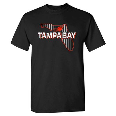 Tampa Bay Football Field Fans Shirt (Black T-Shirt, 4XL)