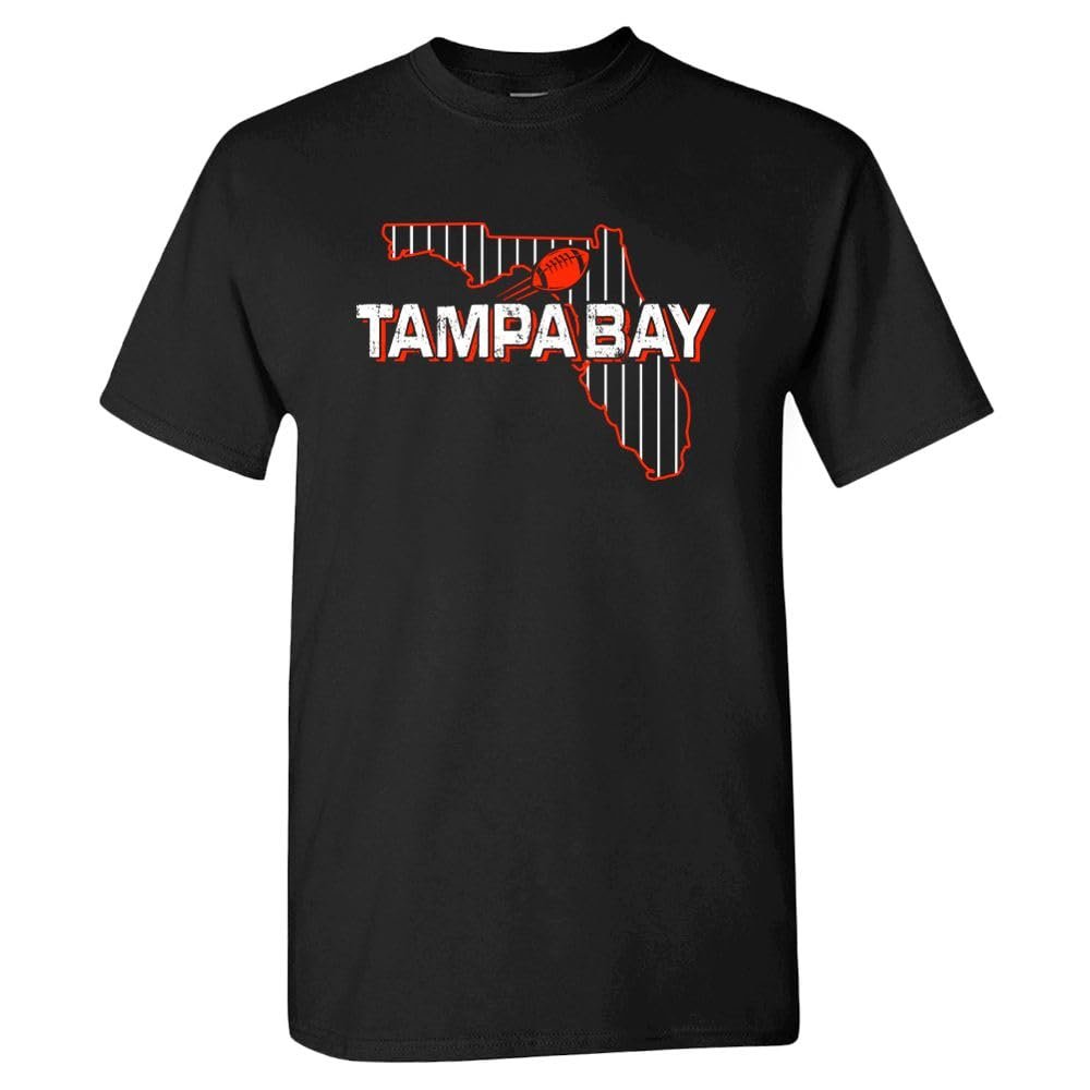 Tampa Bay Football Field Fans Shirt (Black T-Shirt, 4XL)