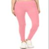 Leggings Depot Women's 3" Waistband Yoga High Waisted Solid Leggings Pants (Full Length, Pink, Small) view 2