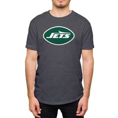 Hybrid Sports NFL - New York Jets - Core Logo - Men's and Women's Short Sleeve T-Shirt - Size Medium - New York Jets - Heather Charcoal