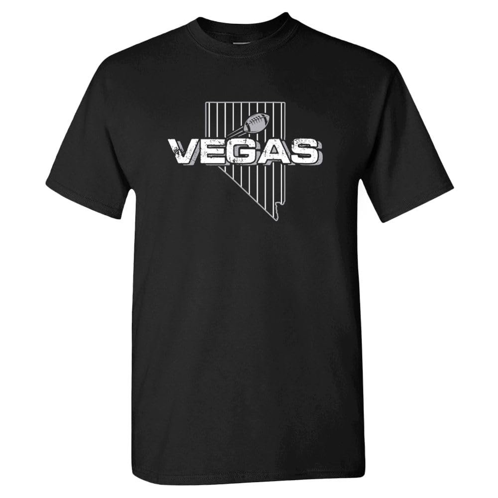Las Vegas Football Field Fans Shirt (Black T-Shirt, 3XL)