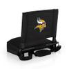 Picnic TIME NFL Minnesota Vikings Gridiron Stadium Seat, Lightweight, Portable Folding Chair for Bleachers and Benches, (Black)