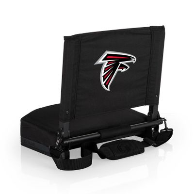 Picnic TIME NFL Atlanta Falcons Gridiron Stadium Seat, Lightweight, Portable Folding Chair for Bleachers and Benches, (Black)