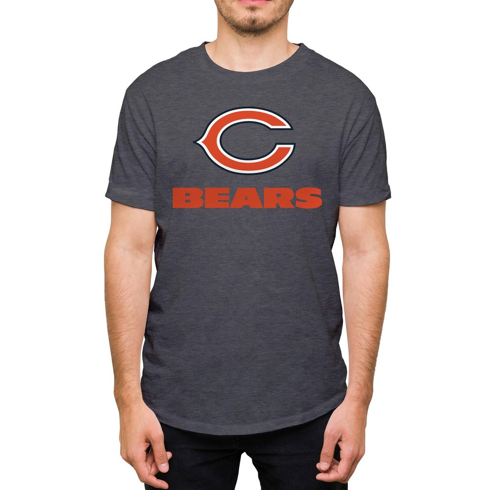 Hybrid Sports NFL - Chicago Bears - Core Logo - Men's and Women's Short Sleeve T-Shirt - Size Small - Chicago Bears - Heather Charcoal