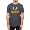 Hybrid Sports NFL - Green Bay Packers - Core Logo - Men's and Women's Short Sleeve T-Shirt - Size Medium - Green Bay Packers - Heather Charcoal view 1