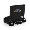Picnic TIME NFL Baltimore Ravens Gridiron Stadium Seat, Lightweight, Portable Folding Chair for Bleachers and Benches, (Black) view 1