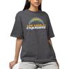 Hybrid Sports NFL - Los Angeles Chargers - Core Logo - Men's and Women's Short Sleeve T-Shirt - Size 3 X-Large - Los Angeles Chargers - Heather Charcoal view 2