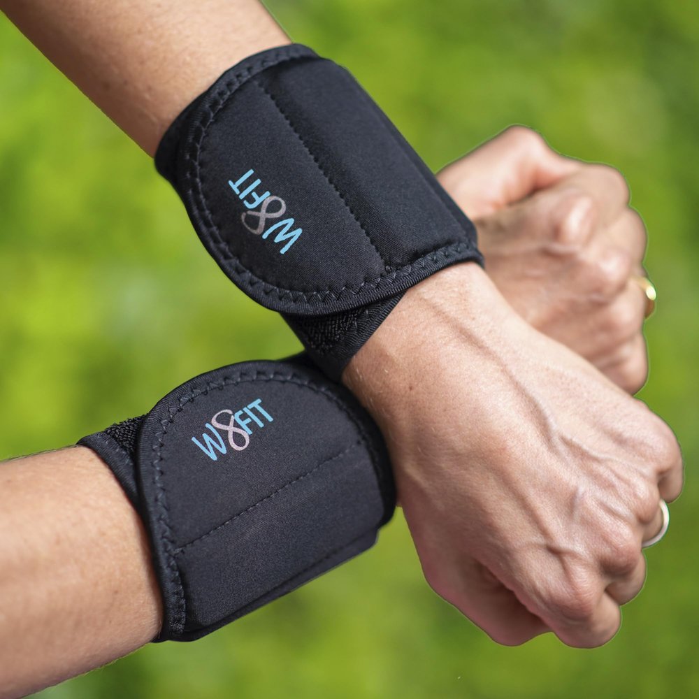 W8FIT Adjustable Wrist Weights 1 LB PAIR (1/2 lb each) Small 4"-6"