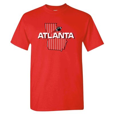 Atlanta Football Field Fans Shirt (Red T-Shirt, 2XL)
