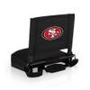 Picnic TIME NFL San Francisco 49ers Gridiron Stadium Seat, Lightweight, Portable Folding Chair for Bleachers and Benches, (Black) view 1