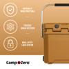 CAMP-ZERO 12L-12.6 Quart Portable Hard Cooler Ice Chest, Perfect for Drinks, Lunch, Beach, Picnics, Boating, Camping and Travel with 2 Molded-in Cup Holders and Folding Aluminum Handle view 2