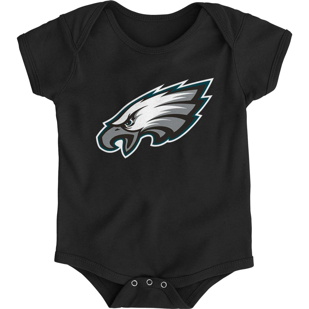 Outerstuff Newborn & Infant Black Philadelphia Eagles Team Logo Bodysuit