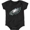 Outerstuff Newborn & Infant Black Philadelphia Eagles Team Logo Bodysuit view 1