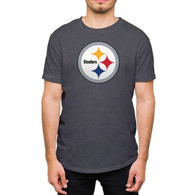 Hybrid Sports NFL - Pittsburgh Steelers - Core Logo - Men's and Women's Short Sleeve T-Shirt - Size Small - Pittsburgh Steelers - Heather Charcoal