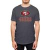 Hybrid Sports NFL - San Francisco 49ers - Core Logo - Men's and Women's Short Sleeve T-Shirt - Size 3 X-Large - San Francisco 49ers - Heather Charcoal view 1