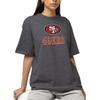 Hybrid Sports NFL - San Francisco 49ers - Core Logo - Men's and Women's Short Sleeve T-Shirt - Size 3 X-Large - San Francisco 49ers - Heather Charcoal view 2