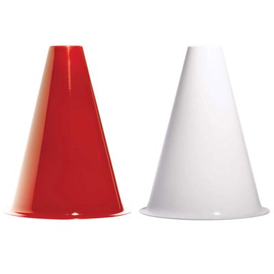 Anderson's Premium Red and White 8" Megaphones Noisemakers Boost School Spirit Cheerleader Sports Football Basketball Homecoming Squad Team Party Dance Club Parade Competition Fan Pack of 100
