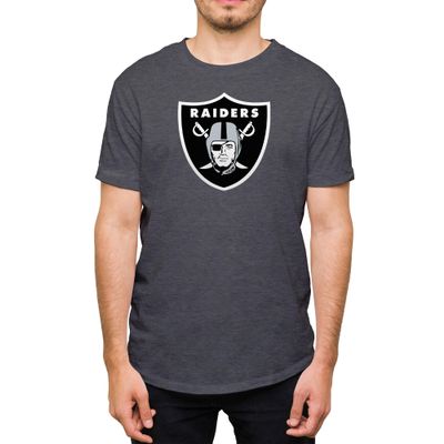 Hybrid Sports NFL - Las Vegas Raiders - Core Logo - Men's and Women's Short Sleeve T-Shirt - Size Small - Las Vegas Raiders - Heather Charcoal