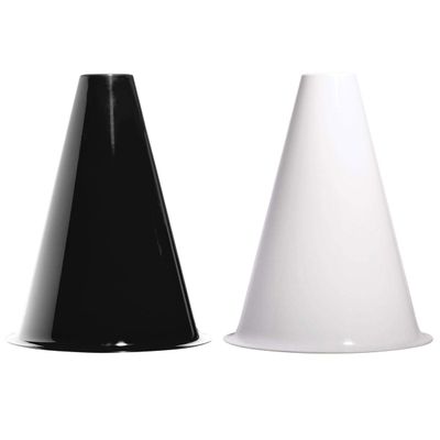 Anderson's Premium Black and White 8" Megaphones Noisemakers Boost School Spirit Cheerleader Sports Football Basketball Homecoming Squad Team Party Dance Club Parade Competition Fan Pack of 50