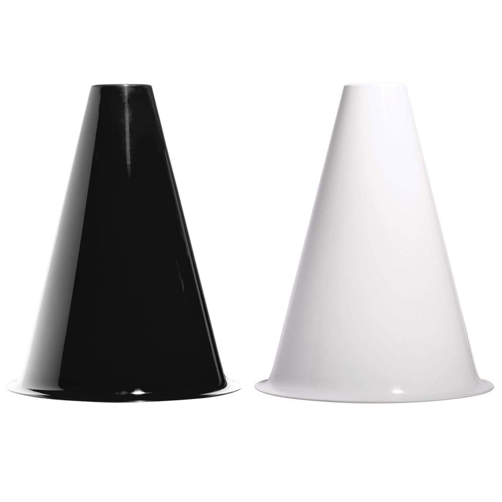 Anderson's Premium Black and White 8" Megaphones Noisemakers Boost School Spirit Cheerleader Sports Football Basketball Homecoming Squad Team Party Dance Club Parade Competition Fan Pack of 50