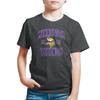 Hybrid Sports NFL - Minnesota Vikings - Established - Boys and Girls Short Sleeve Fan Shirt - Size Large - Minnesota Vikings - Heather Charcoal view 1