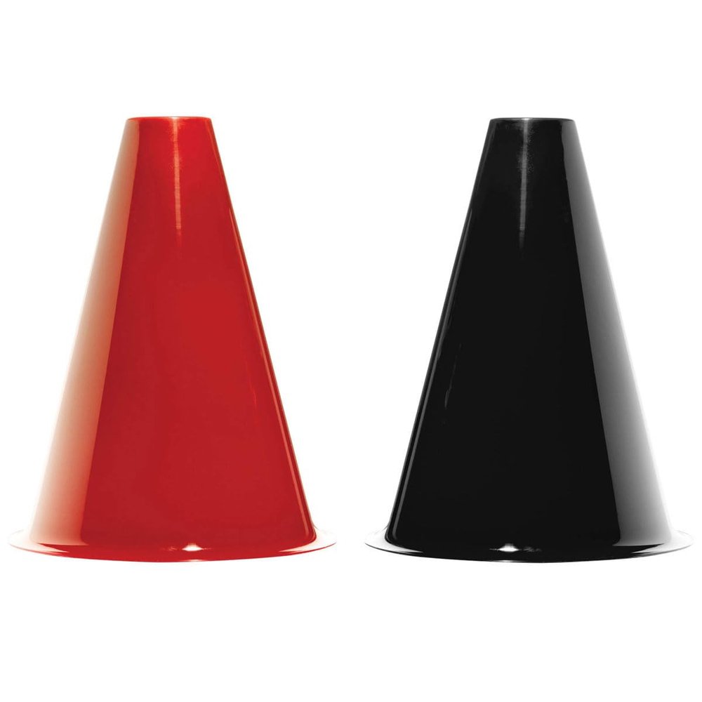 Anderson's Premium Black and Red 8" Megaphones Noisemakers Boost School Spirit Cheerleader Sports Football Basketball Homecoming Squad Team Party Dance Club Parade Competition Fan Pack of 100