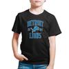 Hybrid Sports NFL - Detroit Lions - Established - Boys and Girls Short Sleeve Fan Shirt - Size Small - Detroit Lions - Black view 1