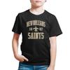 Hybrid Sports NFL - New Orleans Saints - Established - Boys and Girls Short Sleeve Fan Shirt - Size Small - New Orleans Saints - Black view 1