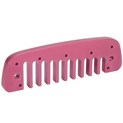 Aluminum Alloy Harmonica Part, Separated 10 Holes Small Comb Harmonica Part with High Strength and Impact Resistance, Not Easy to Deform After Use (Rose Red)