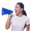 Anderson's Premium Blue and Yellow 8" Megaphones Noisemakers Boost School Spirit Cheerleader Sports Football Basketball Homecoming Squad Team Party Dance Club Parade Competition Fan Pack of 20 view 3
