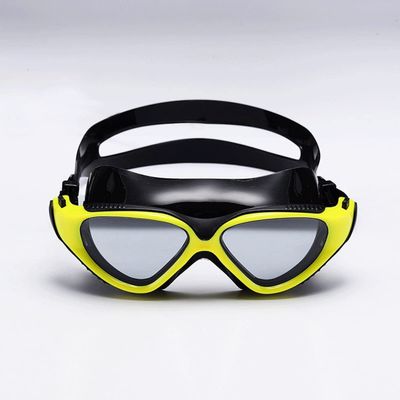 CAFFIA Polarized Swimming Goggles Swim Goggles Anti Fog Anti UV No Leakage Clear Vision for Men Women Adults Teenagers (Color : Yellow)