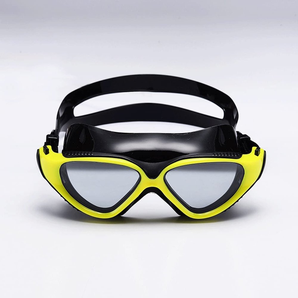 CAFFIA Polarized Swimming Goggles Swim Goggles Anti Fog Anti UV No Leakage Clear Vision for Men Women Adults Teenagers (Color : Yellow)