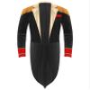 ACSUSS Men's Sexy Ringmaster Costume Velvet Swallow-tailed Coat Halloween Circus Showman Jacket Black C XX-Large view 3