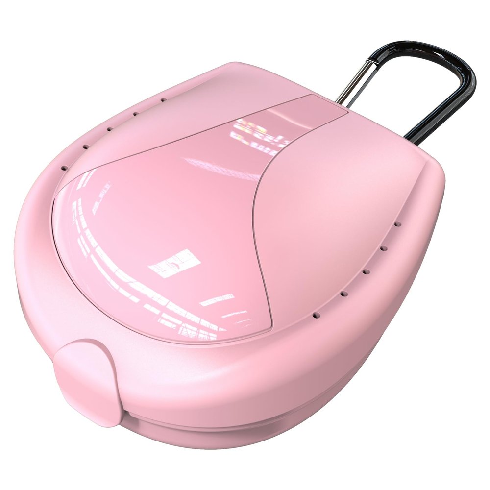 BVN Mouthguard Case Sports, Specialized Football and Basketball Mouthguard Cases, Students, Adults and Seniors Universal Sports Pink