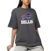 Hybrid Sports NFL - Buffalo Bills - Core Logo - Men's and Women's Short Sleeve T-Shirt - Size X-Large - Buffalo Bills - Heather Charcoal view 2