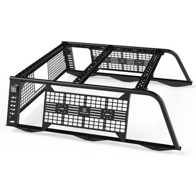 ZROADZ MOLLE Overland Truck Rack, Compatible with 2016-2025 Toyota Tacoma (2) 3 Inch White ZROADZ LED Pod Lights - Part # Z859101
