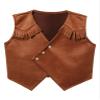 Moggemol Kids Cowboys Cowgirls Wild West Cosplay Fancy Dress-up Waistcoat Suede Tassel Vest Outwear Jacket Type+D 4 Years view 1