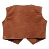 Moggemol Kids Cowboys Cowgirls Wild West Cosplay Fancy Dress-up Waistcoat Suede Tassel Vest Outwear Jacket Type+D 4 Years view 2