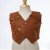 Moggemol Kids Cowboys Cowgirls Wild West Cosplay Fancy Dress-up Waistcoat Suede Tassel Vest Outwear Jacket Type+D 4 Years view 3